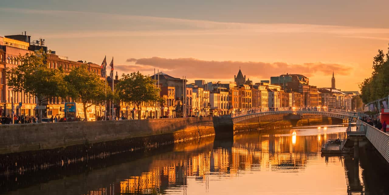 Dublin at Sunset