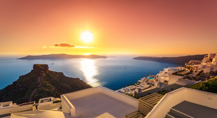 sunset santorini