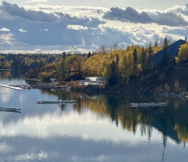 The Glenmore Reservoir and Heritage Park Plaza